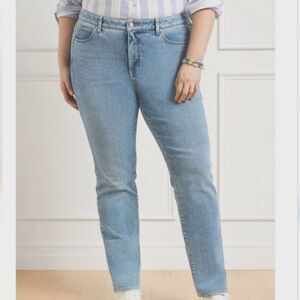 Talbots Straight Leg High Waist Stretch Jeans 16